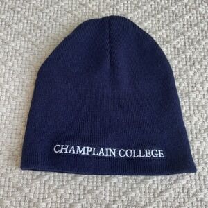Champlain College Acrylic Beanie Hat Cap Knit